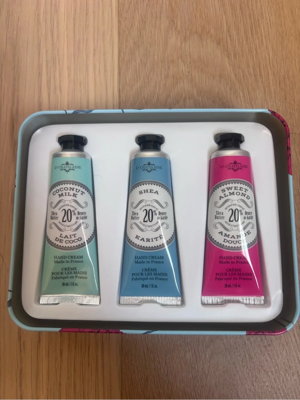 La Chatelaine Hand Cream Set - 3 Pack with Tin